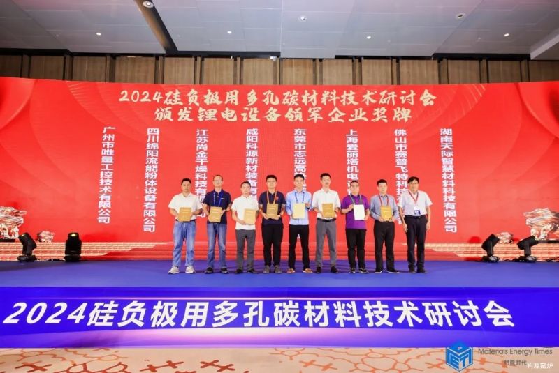 中國建材咸陽科源新材裝備有限公司成功協(xié)辦2024硅負極用多孔碳材料技術(shù)研討會并獲獎